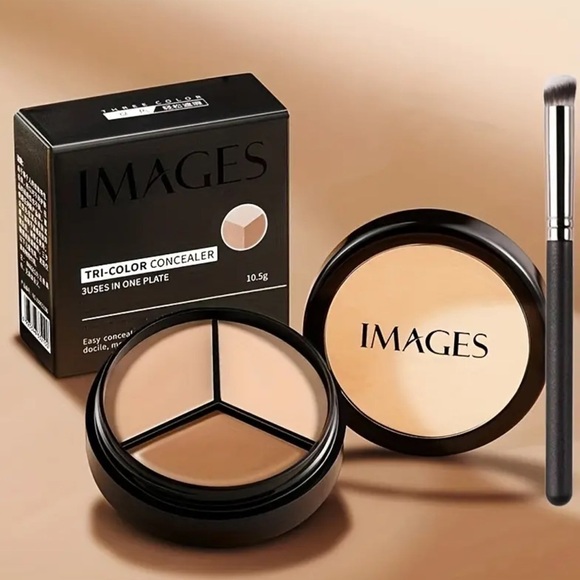 Other - Three-color Concealer/Contour Cream w/Brush. Cover Spots, Dark Circles and more